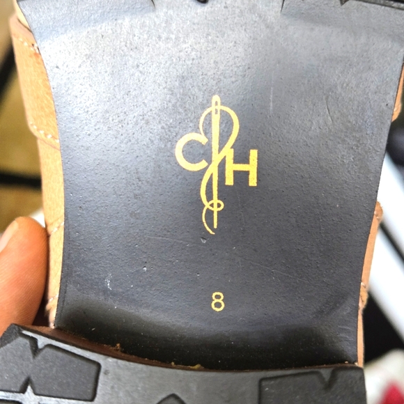 Cole haan moto suede leather ankle biker boots color tan size 8 - Picture 7 of 7